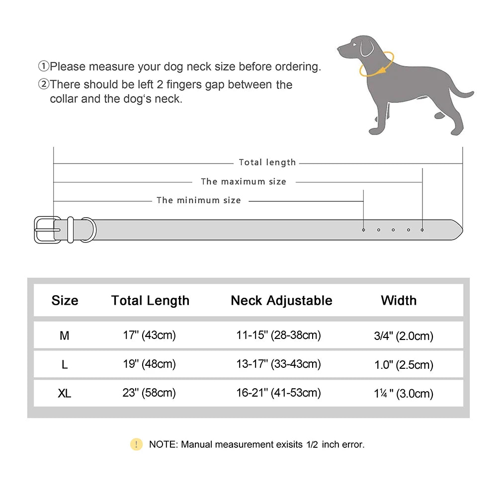 GPS Tracker Dog Collar High Quality Leather Pet Collars Anti-lost Tag Collar Adjustable for Small Medium Dogs Accessories