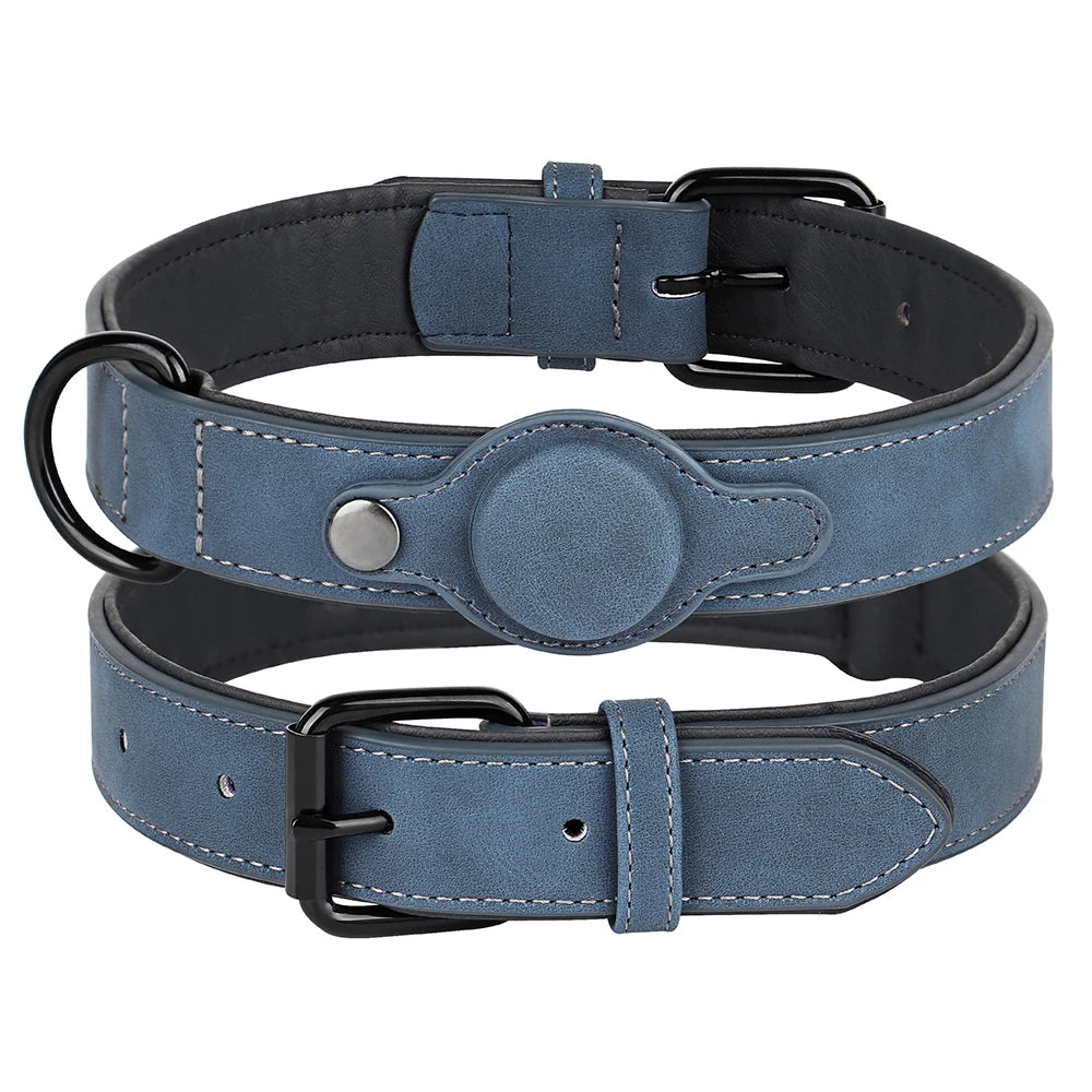 GPS Tracker Dog Collar High Quality Leather Pet Collars Anti-lost Tag Collar Adjustable for Small Medium Dogs Accessories