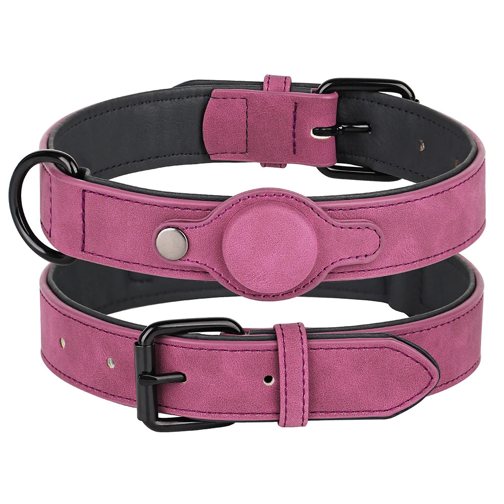 GPS Tracker Dog Collar High Quality Leather Pet Collars Anti-lost Tag Collar Adjustable for Small Medium Dogs Accessories